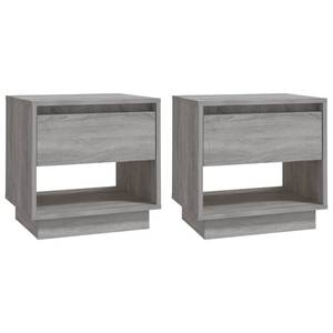 Nachttische 2er Set W741 Grau - Holzwerkstoff - 45 x 44 x 34 cm