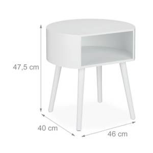Table d'appoint avec casier support Blanc - Bois manufacturé - 46 x 48 x 40 cm