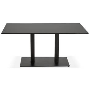 Table À Diner AUSTIN Noir - Bois massif - 80 x 75 x 160 cm