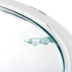 Beistelltisch rund Silber - Glas - Metall - Kunststoff - 45 x 53 x 45 cm