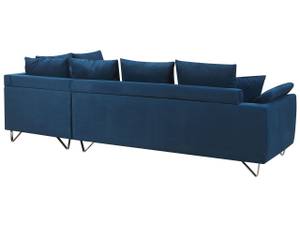 Ecksofa LUNNER Blau - Marineblau - Silber