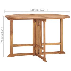 Table de salle à manger de jardin Marron - Bois massif - Bois/Imitation - 110 x 75 x 110 cm