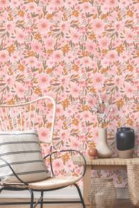 Tapete Blumen 7480 Orange