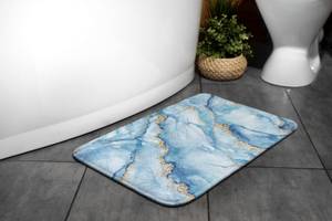 Badteppich Blauer Marmor 75 x 45 x 75 cm