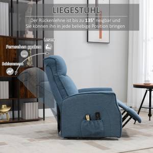 Aufsteh-Sessel 700-106V90BU Blau - Textil - 88 x 110 x 75 cm