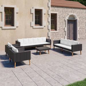 Gartenmöbel-Set Schwarz - Metall - Textil - 50 x 33 x 70 cm