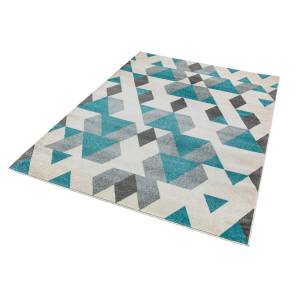 Tapis de salon WESSON PYRAMID Turquoise - 200 x 290 cm