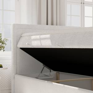 Premium Boxspringbett Jodan Stoff Baloo Weiß - Breite: 182 cm