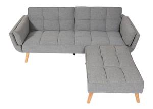 Schlafsofa K18 Grau - Textil - 218 x 80 x 175 cm