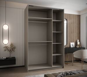 Armoire Lux 3 Beige - Argenté - Largeur : 150 cm