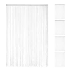 Rideau de fils blanc en lot de 5 Blanc - Textile - 145 x 245 x 1 cm