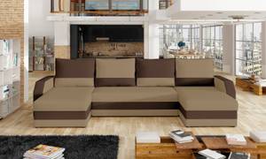 Ecksofa MARIO Beige - Braun