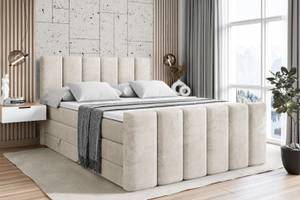 Boxspringbett BOXI1-Z KING Beige - Breite: 160 cm