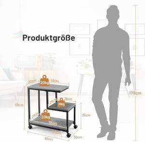 Beistelltisch JV10375GR Grau - Holzwerkstoff - 30 x 59 x 60 cm