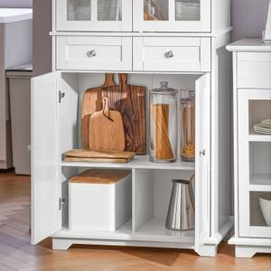 Armoire de cuisine FSB76-W Blanc - Bois manufacturé - Bois massif - Bois/Imitation - 76 x 175 x 40 cm