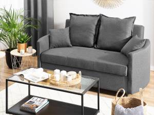 2-Sitzer Sofa HOVIN Schwarz - Grau - Textil - 166 x 84 x 92 cm