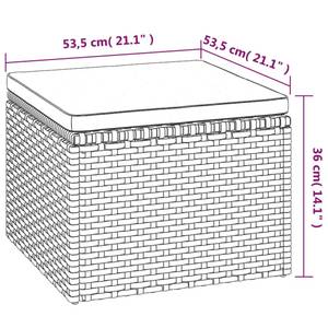 Gartensofa 3029485 (3er Set) Grau