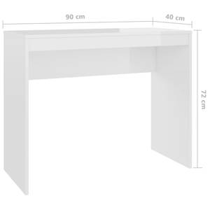 Schreibtisch Weiß - Holzwerkstoff - Massivholz - 90 x 72 x 90 cm