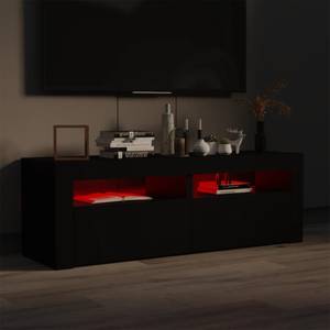 TV-Schrank mit LED-Leuchten D752 Schwarz