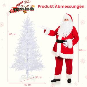 Weihnachtsbaum CM24586DE Weiß - Kunststoff - 100 x 180 x 100 cm