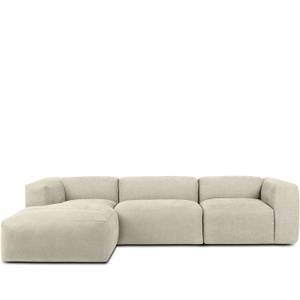 Ecksofa BUFFO 5-Sitzer Ecru - Breite: 297 cm - Armlehne beidseitig montierbar - Ecke davorstehend links - Ottomane davorstehend links