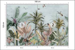 Papier Peint PLANTES Oiseaux Papillons 180 x 120 x 120 cm