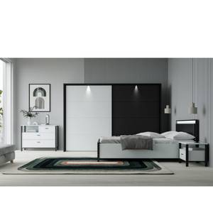 Schlafzimmer Rouven 10 LED (6-teilig) Grau - Holzwerkstoff - 460 x 300 x 208 cm