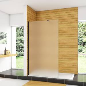 Milchglas Duschwand Walk-In Grau - Glas - 80 x 200 x 1 cm