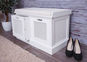 Banc J49 boites de rangement Blanc crème - Blanc pur