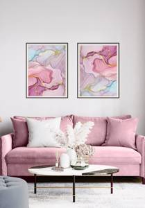 Aquarell Pink Pastell Poster 40 x 30 x 40 cm
