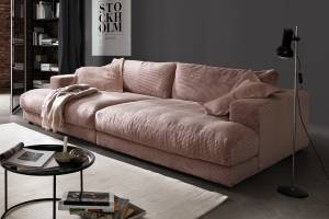 Big Sofa MADELINE Pink - Tiefe: 190 cm