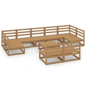 Garten-Lounge-Set (10-teilig) 3009756-1 Braun - Massivholz - Holzart/Dekor - 70 x 30 x 70 cm