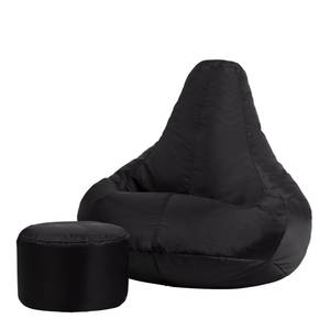 Recliner Gaming Sitzsack + Hocker Schwarz