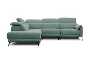 Ecksofa Scala (5-Sitzer mit Relax) Grün - Ecke davorstehend links