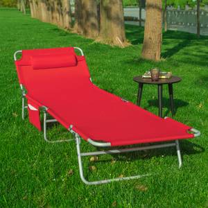 Lot de 2 Chaises Longues OGS35-RX2 Rouge