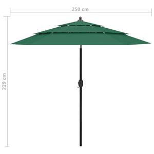 Parasol Vert - Textile - 250 x 229 x 250 cm