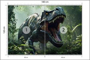 Fototapete DINOSAURIER Pflanzen 3D 180 x 120 x 120 cm