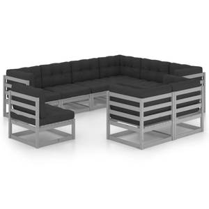 Garten-Lounge-Set (9-teilig) 3009833-2 Anthrazit - Grau