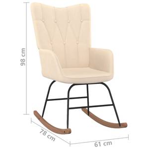 Chaise à bascule avec tabouret 3010050-2 Crème