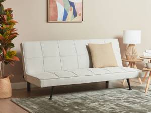 3-Sitzer Sofa HASLE Beige - Schwarz - Creme