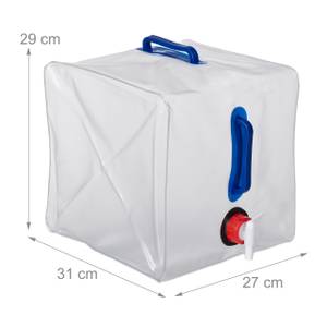 4er Set faltbare Wasserkanister 20 L Blau - Rot - Kunststoff - 27 x 29 x 31 cm