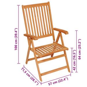 Gartenstuhl (6er Set) 3007487-3 Rotbraun