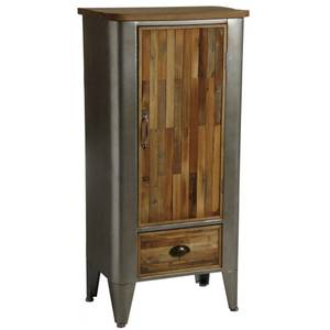 Armoire en bois et métal Marron - Métal - 54 x 111 x 35 cm