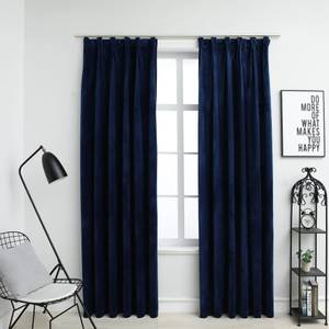 Rideau(lot de 2) 299473 Bleu nuit - Hauteur : 225 cm