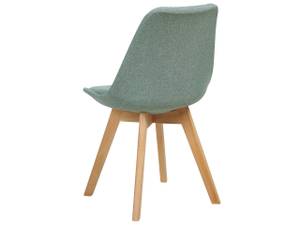 Chaise de salle à manger DAKOTA Vert - Menthe - Chêne clair - 44 x 84 x 43 cm - Lot de 2 - Non revêtu - Laqué
