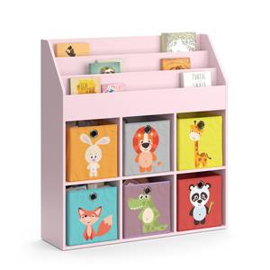 Bücherregalset Luigi bunt Pink - Holzwerkstoff - 107 x 114 x 31 cm