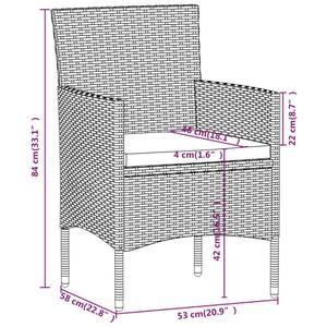 Garten Bistro Set (5-teilig) 3012962-1 Schwarz