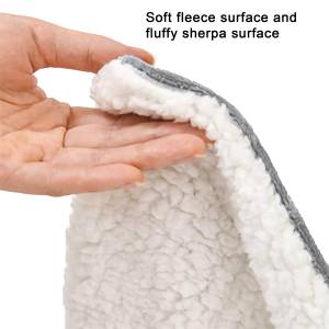 Sherpa Kuscheldecke Wohn Fleece Decke Grau - Textil - 150 x 2 x 200 cm