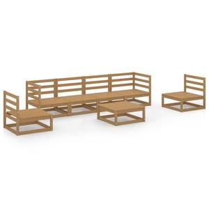 Garten-Lounge-Set (7-teilig) 3009896-1 Braun - Massivholz - Holzart/Dekor - 70 x 30 x 70 cm