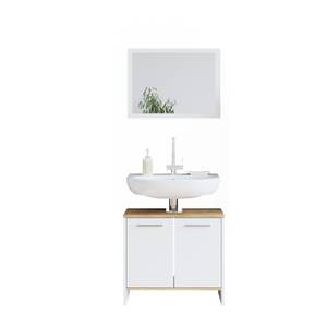 Salle de bains Elvio (2 éléments) Blanc - Bois manufacturé - 60 x 55 x 28 cm